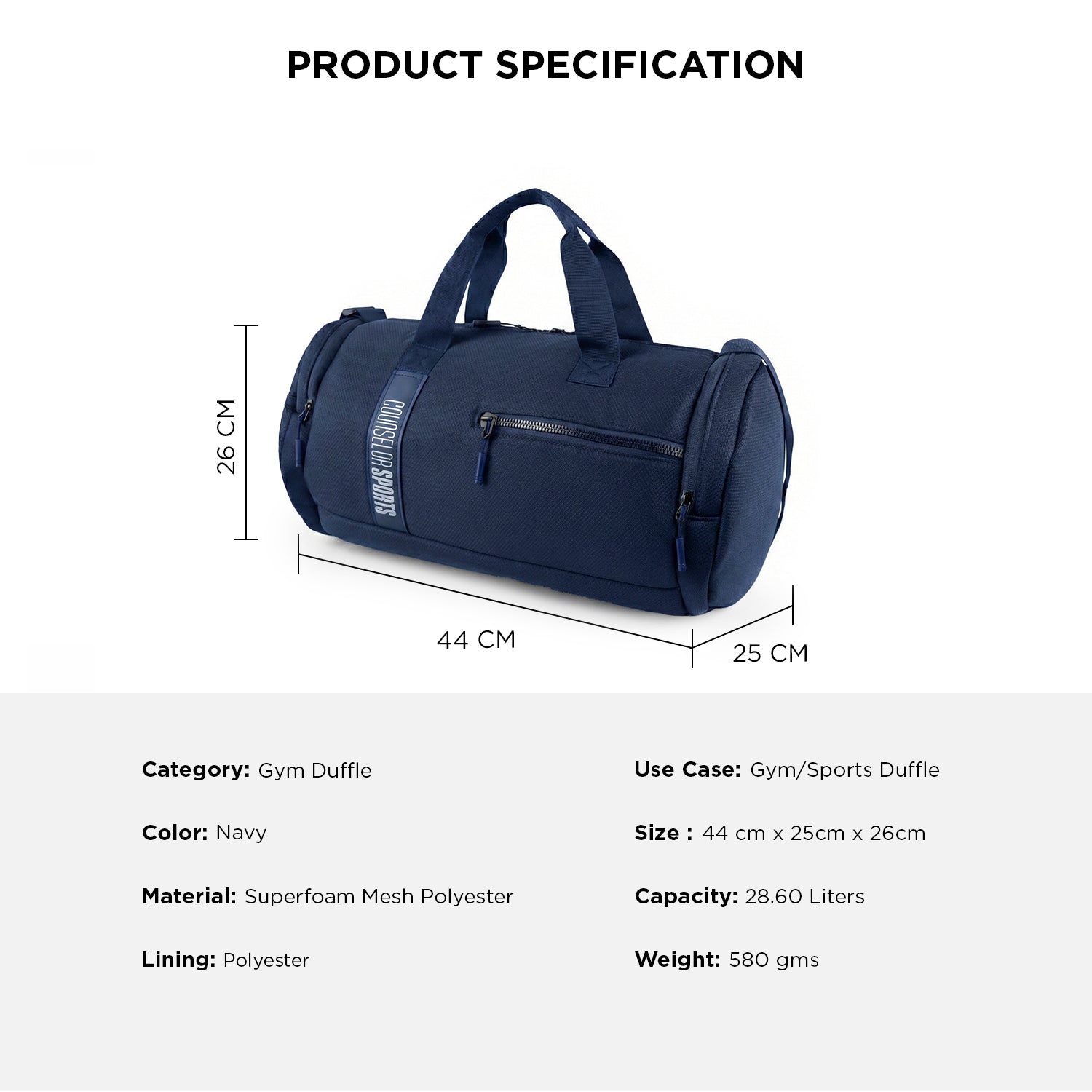 BEAST DUFFLE BAG - NAVY