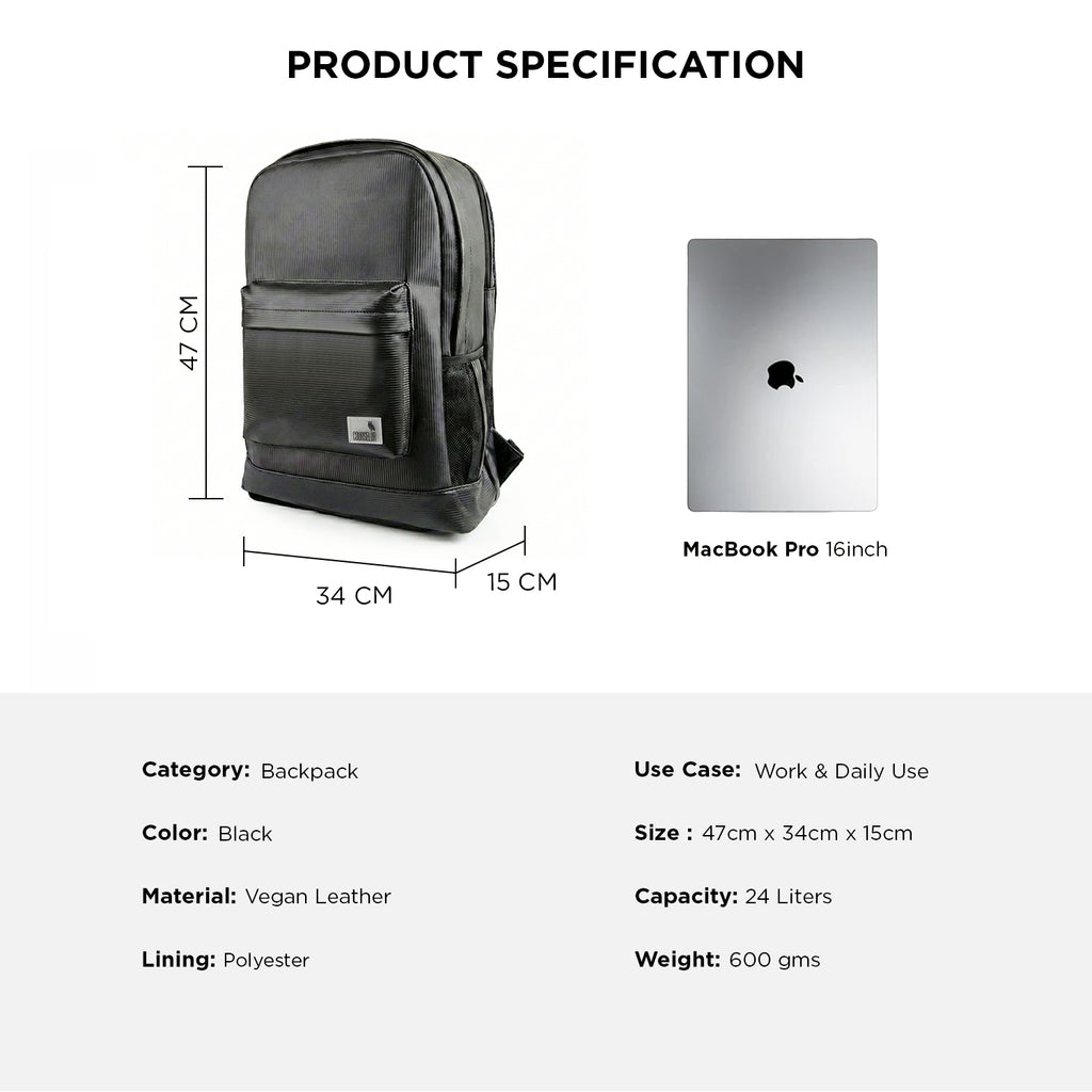 RAVEN BACKPACK - BLACK