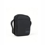 The Luno black bag featuring a sleek design, adjustable shoulder strap, and zippered compartments for organized storage.