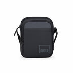 Stylish black crossbody bag featuring a durable design, adjustable strap, and convenient organizational pockets.