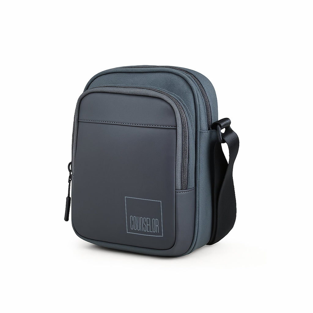 THE LUNO Grey Sling Bag featuring stylish design, durable material, and adjustable strap for comfort and convenience.