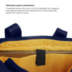 THE AURA - NAVY  QUILTED TOTE BAG