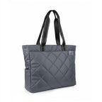 THE AURA - GREY QUILTED TOTE BAG