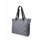 THE AURA - GREY QUILTED TOTE BAG