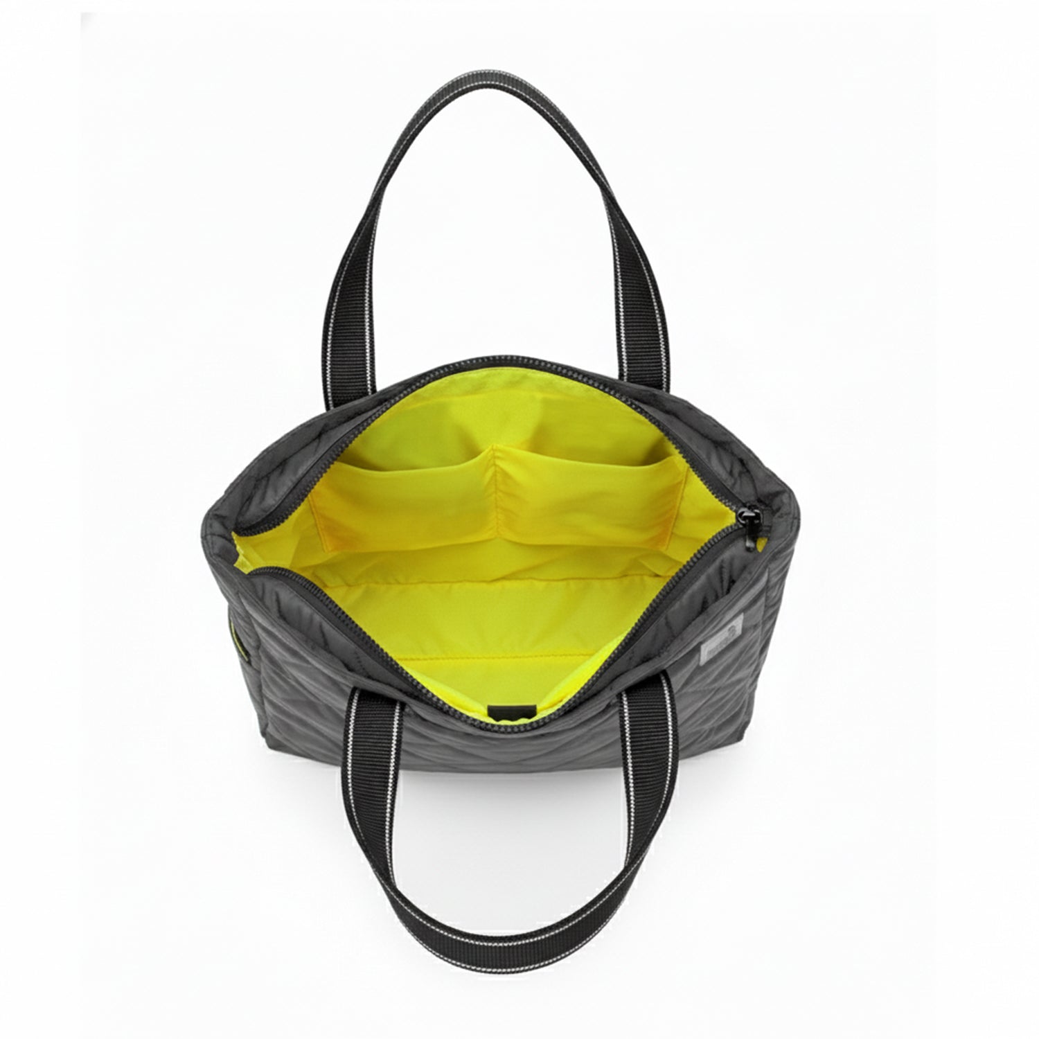 THE AURA - GREY QUILTED TOTE BAG