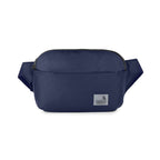 The Avelin waistpack in navy, featuring a minimalist design and adjustable strap for versatile wear.