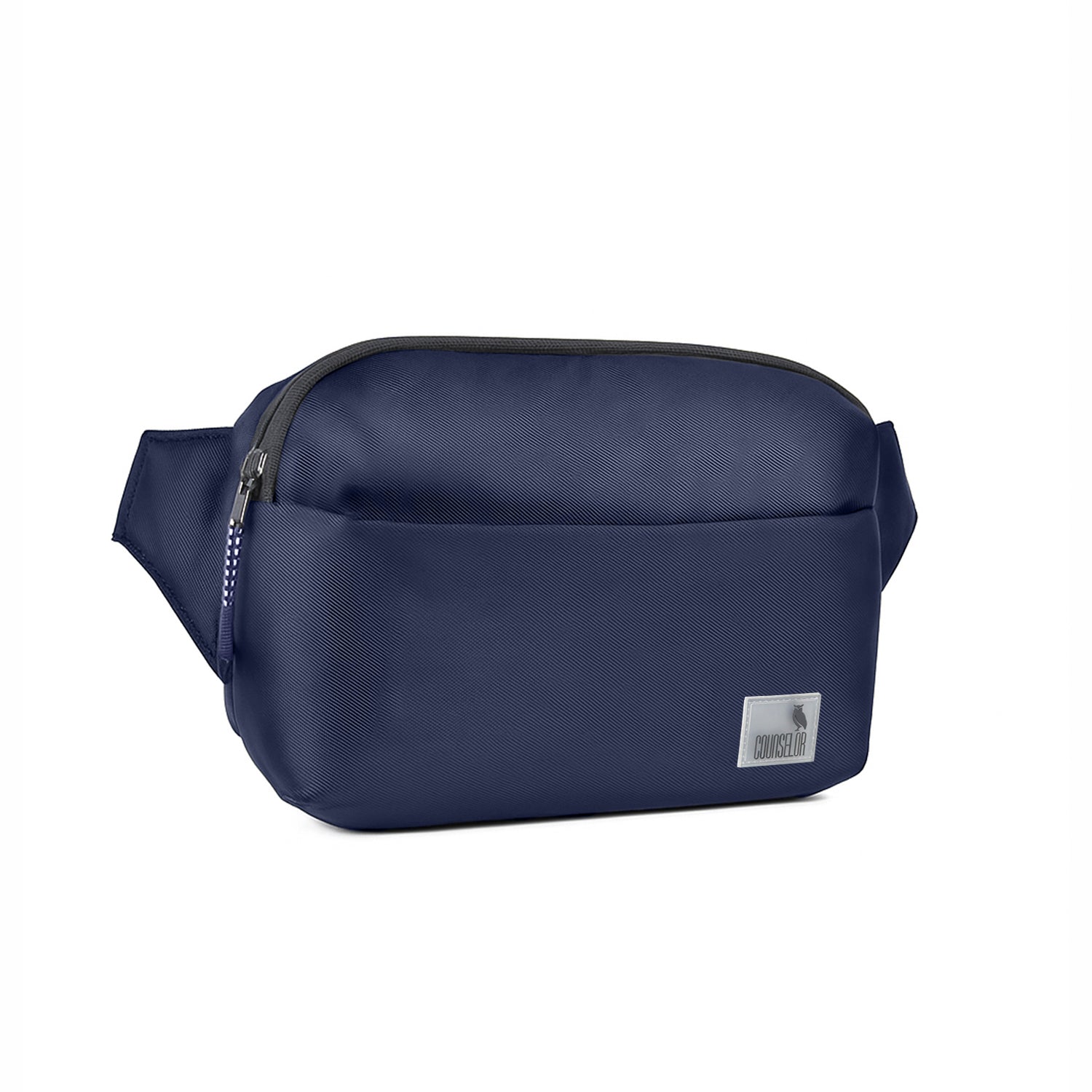 Navy Avelin waistpack, minimalist design for everyday use, lightweight and durable with adjustable strap for comfort.