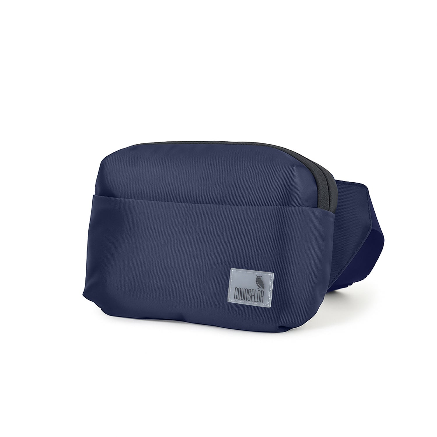 The Avelin waistpack in navy, designed for versatility in style and daily use, perfect for any adventure.