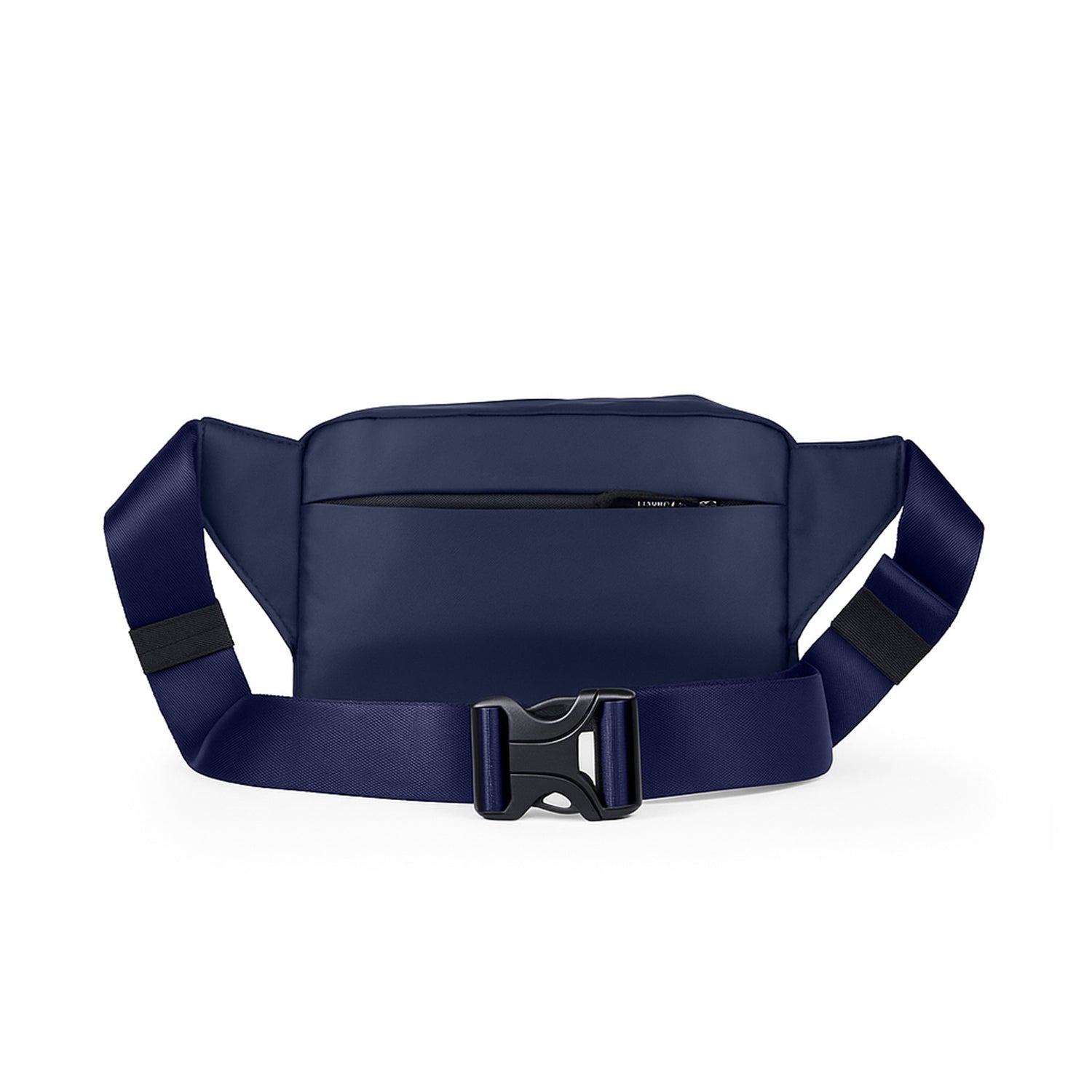 Navy Avelin waistpack featuring a front zipper pocket and adjustable strap for versatile wear.