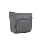 The Eiko grey pouch featuring a minimalist design, compact storage, and smooth zipper for on-the-go organization.