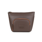 The Eiko brown pouch featuring minimalist design, compact storage, and premium materials.