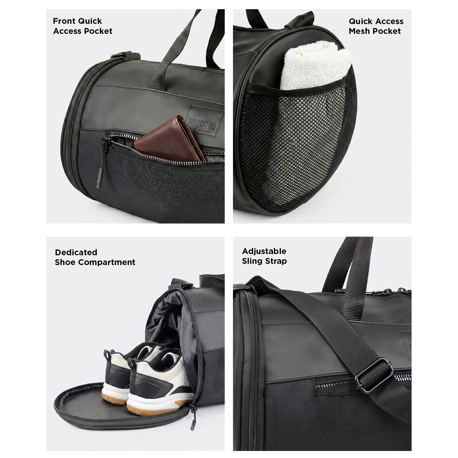 TRIGR DUFFLE BAG - BLACK