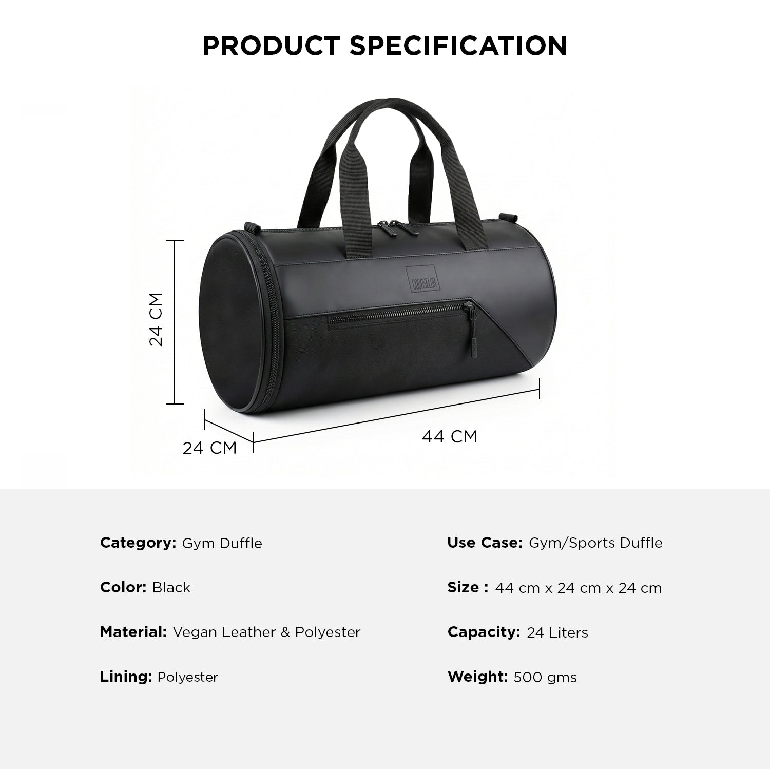 TRIGR DUFFLE BAG - BLACK