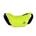 The Zuki lime green side sling bag, slim design, perfect for daily movement and stylish urban commuting.