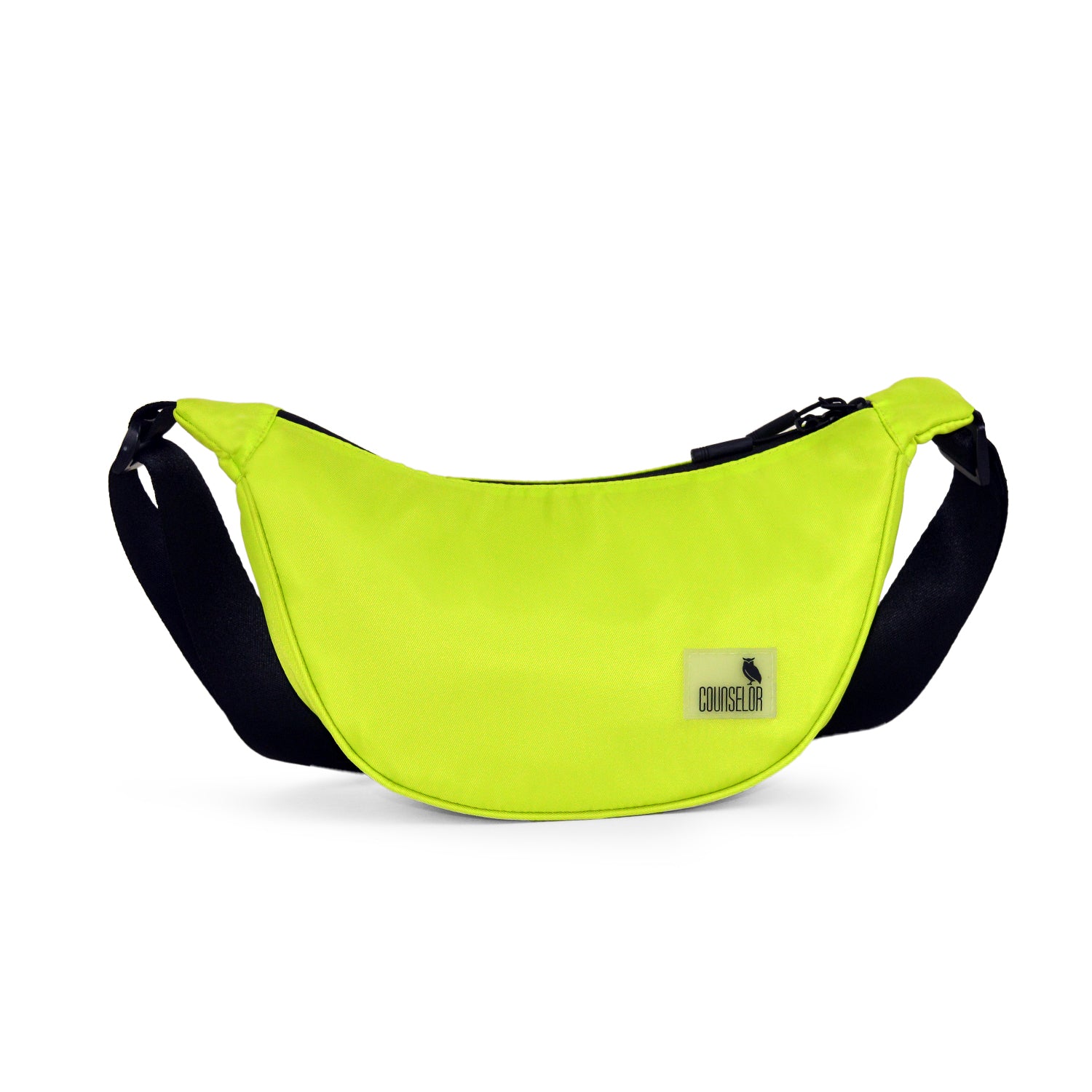 The Zuki lime green side sling bag, slim design, perfect for daily movement and stylish urban commuting.