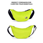 Lime green Zuki side sling bag, perfect for carrying essentials during travel or daily activities.
