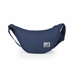 The Zuki navy side sling bag, sleek design for daily use, featuring adjustable strap and compact storage.