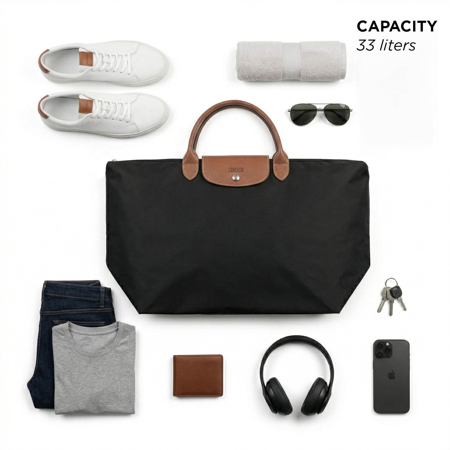 FOLDX DUFFLE BAG - BLACK