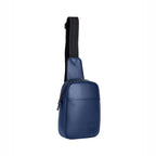 Stylish navy Kiro crossbody bag made from eco-friendly vegan leather with adjustable strap for comfort.