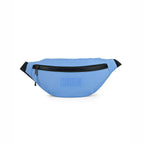 Sky blue fanny pack featuring a durable zipper and adjustable strap, perfect for hands-free convenience.