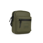 Stylish olive green bag with heavy-duty zippers, featuring a front pocket and a sleek design for everyday use.
