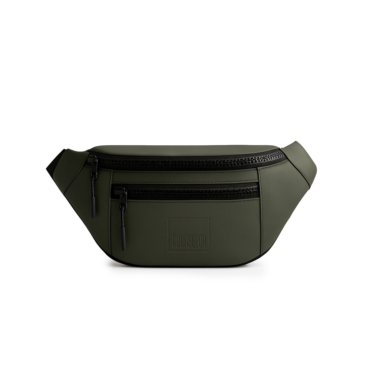 The Blaze olive waist bag, vegan leather fanny pack, stylish and functional for daily use.
